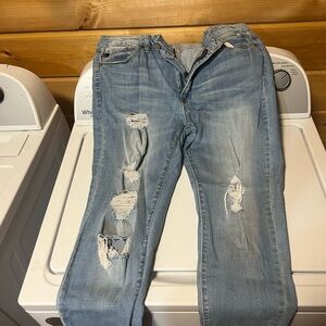 KanCan Light Blue Distressed Ankle Jeans